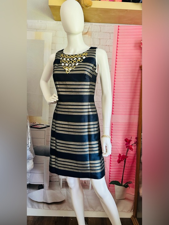 Lilly Pulitzer Dresses & Skirts - Lilly Pulitzer Virginia Jeweled Metallic Stripe Dress